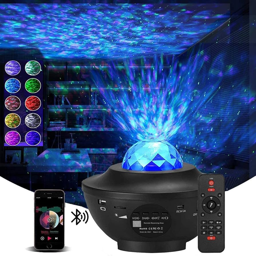 🌌 Proyector LED Nebulosa - Galaxia / Estrellas - PARLANTE Bluetooth 🎶