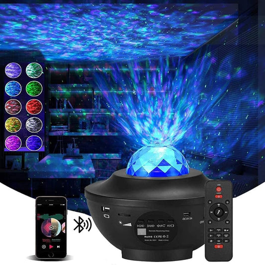 🌌 Proyector LED Nebulosa - Galaxia / Estrellas - PARLANTE Bluetooth 🎶